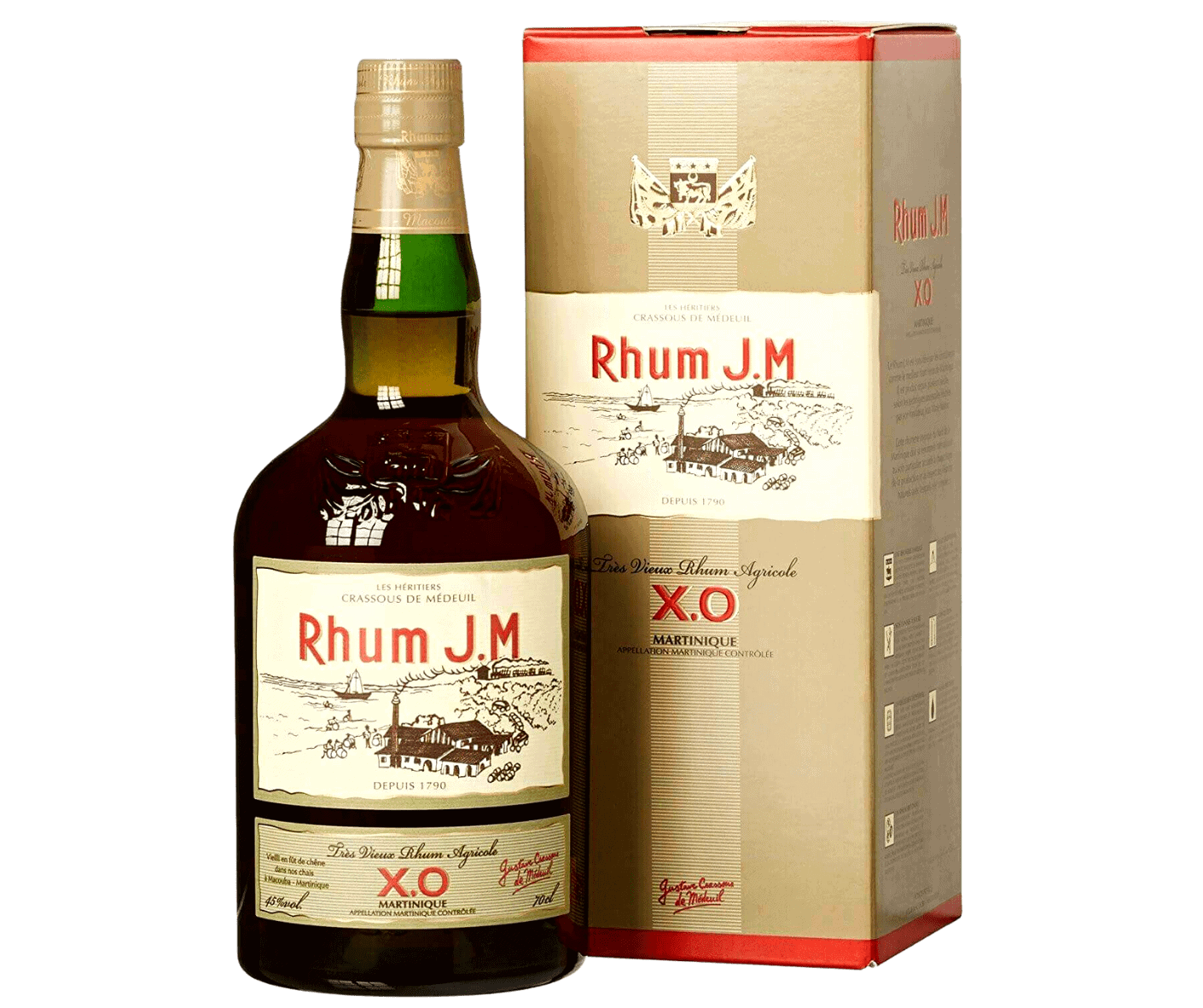Rhum J.M Très Vieux Rhum Agricole X.O 45% Vol. 0,7l +GB