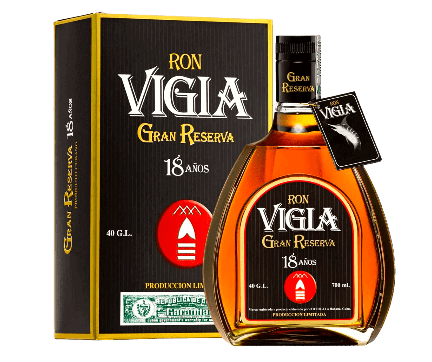 Ron Vigia Gran Reserva 18 Años Limited Edition 40% Vol. 0,7l +GB