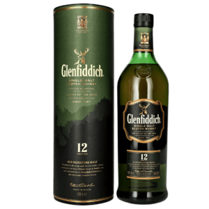 Glenfiddich 12 Years Old Single Malt Scotch Whisky 43% Vol. 1l +GB